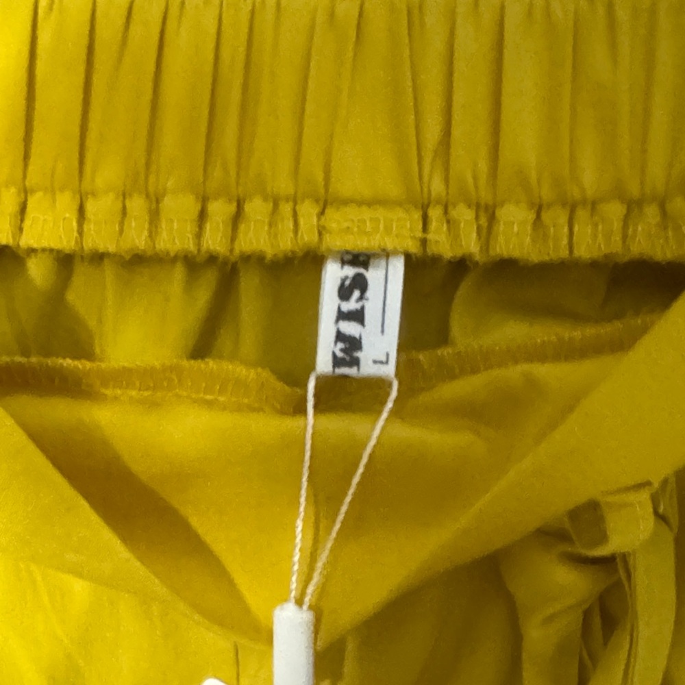 Elegant Yellow High-Waist Pants - Picture 3 of 3